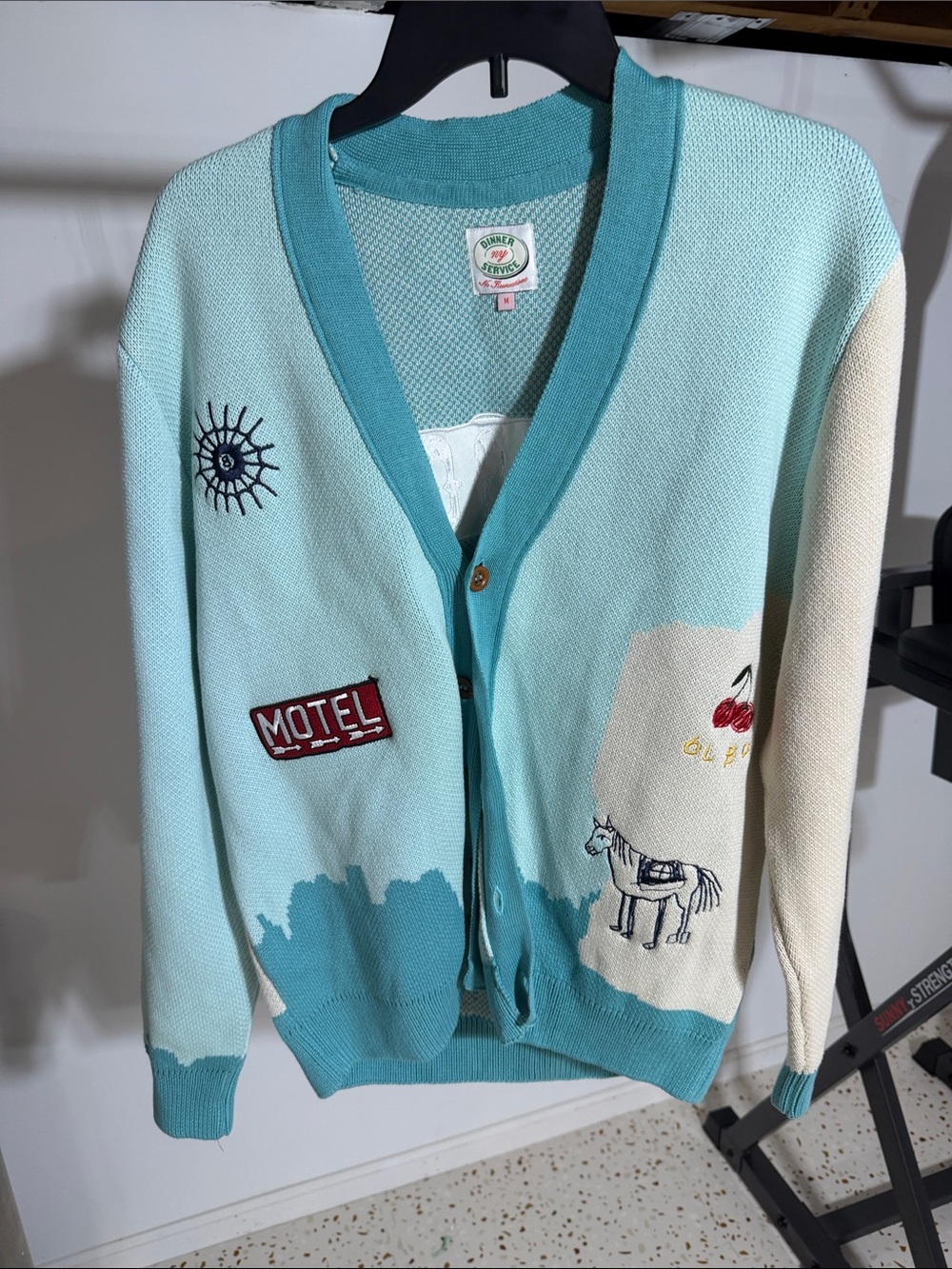 Terry Urban x Dinner Service Lonesome Blues Cardigan Sweater